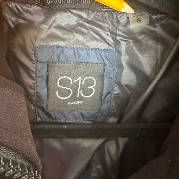 S13 Matte Edge Zip Front Down Fill Blue w/ Black Insert Puffer Vest Size S - Picture 3 of 8